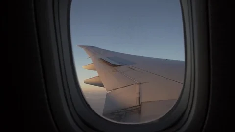 Passenger view of a Boeing wing Vídeo Stock 82463224