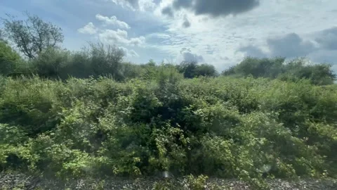 Passenger View From Fast Moving Train Window, England, United Kingdom Stock Footage 244921585