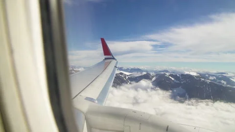 Passenger view from plane Stock Footage 141593468