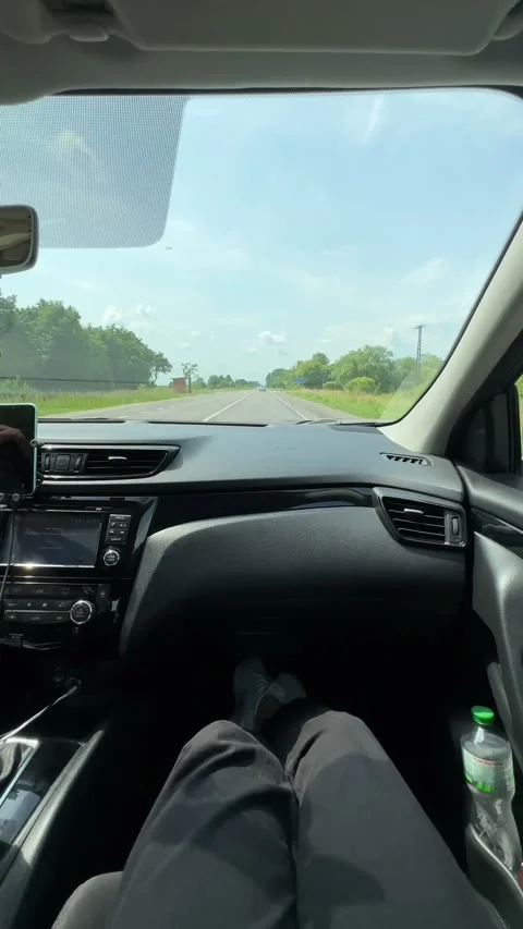 Passenger view road trip concept Stock Footage 247689227