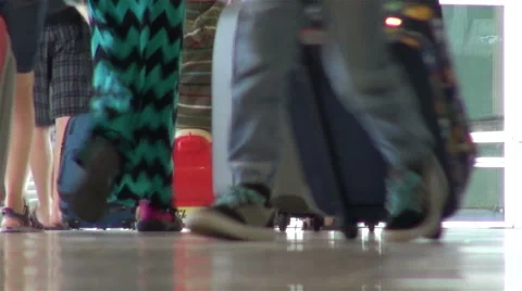 Passengers at an airport Video stock 48628369