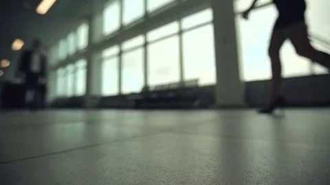 Passengers in an airport Stock Footage 69205198