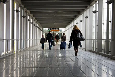 Passengers at the airport Stock Photos