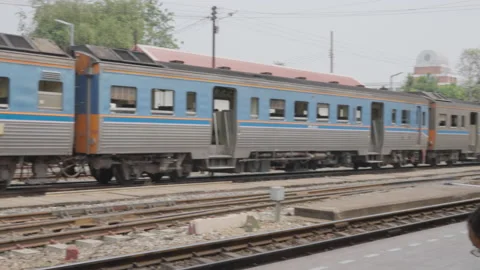 Passengers are waiting at the train station in Phitsanulok, Thailand Stock Footage 239985367