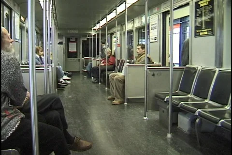 Passengers Board Train Stock-Footage 298027