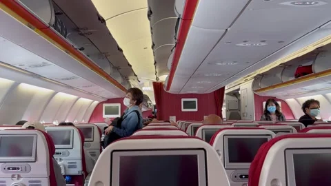 Passengers boarding airplane, 4k Stock Footage 273189191