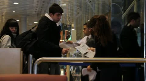 Passengers boarding on plane Stock Footage 20523398