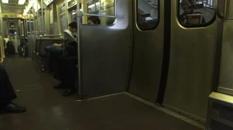 Passengers Boarding Train Stock-Footage 922843