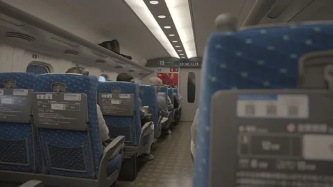 Passengers in bullet train Stock Footage 230536182