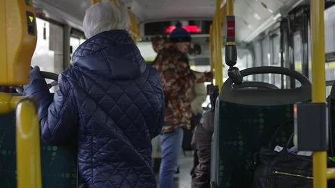Passengers on a bus Video stock 72277579