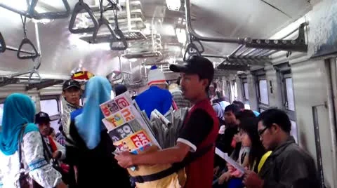 Passengers of the Commuter Train Video stock 10684666