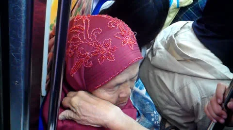 Passengers of the Commuters Train Stock Footage 25334065