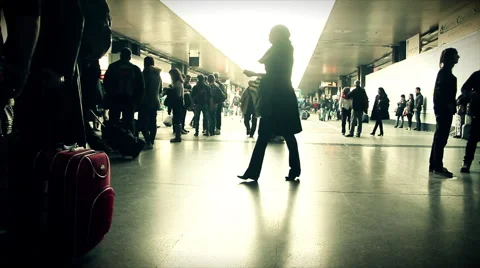 Passengers crowd 2 Vídeo Stock 44231575