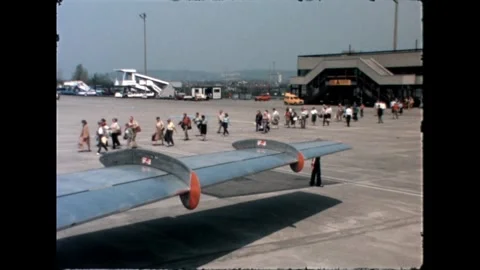 Passengers Disembarking Airplane Stock Footage 278100811