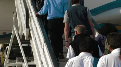 Passengers Entering Into The Aircraft Stock Footage 62200563