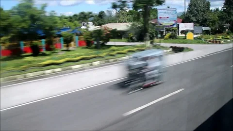Passenger's Eye View, Bus Window View, Traveler's View, Roadtrip Video stock 91622036