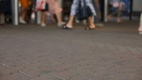 Passengers getting off from a subway Stock Footage 78961859