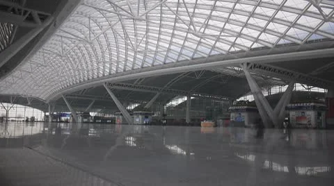 Passengers getting on the train Stock Footage 8949228