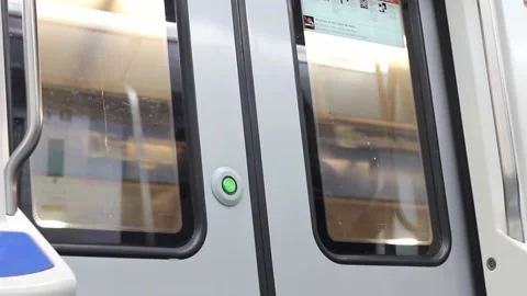Passengers inside the Barcelona metro Stock Footage 142600918