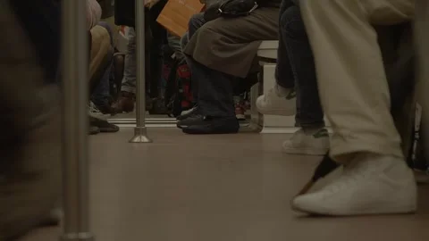 Passengers inside the metro station in paris Stock Footage 148527348