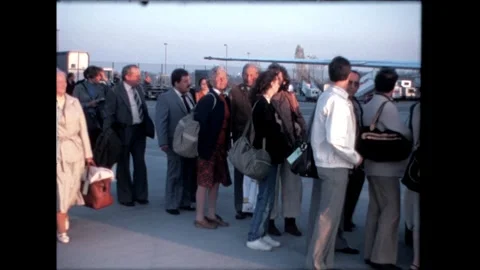 Passengers in Line Stock Footage 276292367