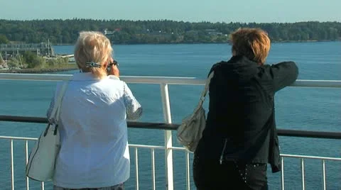Passengers on liner Stock Footage 8927625
