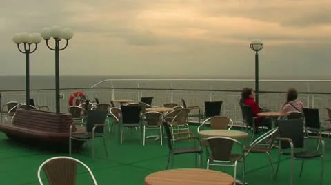Passengers on liner Stock Footage 8927646