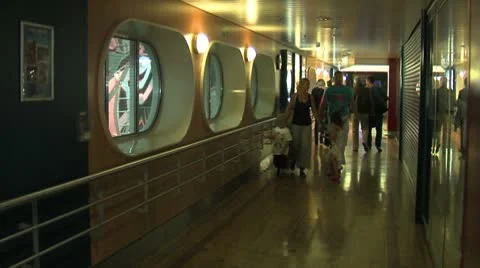 Passengers on liner Stock-Footage 8927697