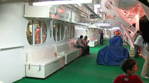 Passengers on liner Stock Footage 8927702