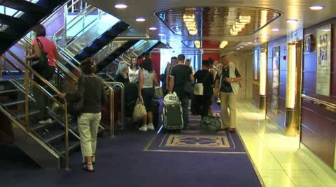 Passengers on liner Stock-Footage 9666253