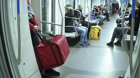 Passengers on the metro station Stock Footage 131926036
