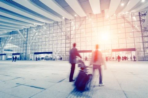 Passengers motion blur Stock Photos