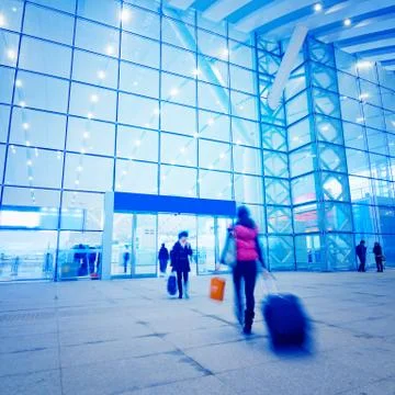 Passengers motion blur Stock Photos