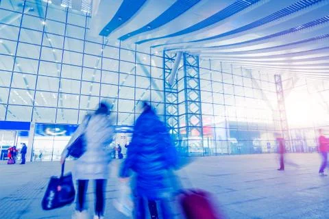 Passengers motion blur Stock Photos