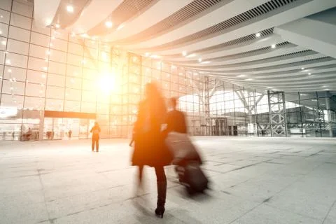 Passengers motion blur Stock Photos