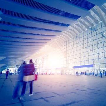 Passengers motion blur Stock Photos