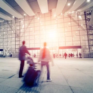 Passengers motion blur Stock Photos