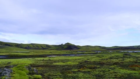 Passenger's Perspective Driving Through Iceland Landscape - Slow Motion, 4K Video stock 82561458