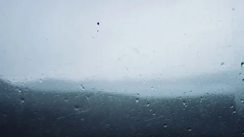 Passenger's Perspective, Looking Out Rainy Window Of Parked Car, View Of Iceland Stock Footage 82561273