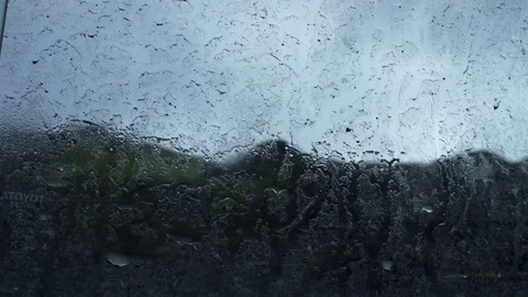 Passenger's Perspective, Looking Out Rainy Window Of Moving Car, View Of Iceland Video stock 82564122