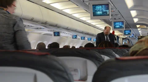 Passengers in a plane Vidéo 22772244