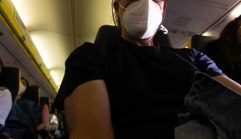 Passengers on the plane Stock Photos