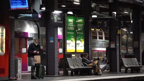Passengers On The Platform Of Gare d'Orsay Railway Station In Paris, Stock Footage 224815989