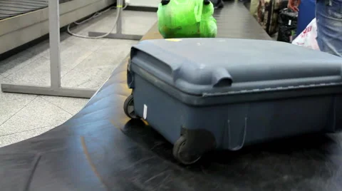 Passengers Receive their Baggage Video stock 56719260