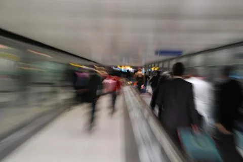 Passengers in a rush Stock Photos