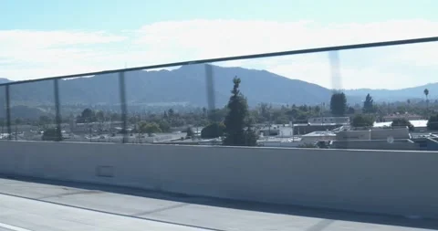 Passenger's Side Driving Plate, Freeway in the City Stock Footage 253975296