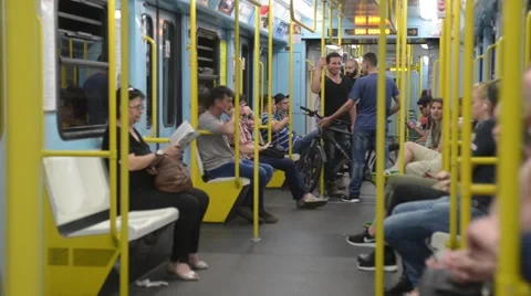 Passengers in the subway in Milan Stock Footage 51209382