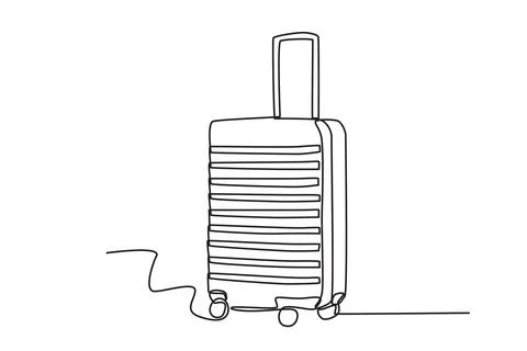 A passenger's suitcase Stock Illustration