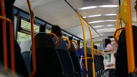 Passengers taking a Seat on a Bus Vídeo Stock 91293796