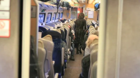 Passengers in the train 5 Video stock 742821
